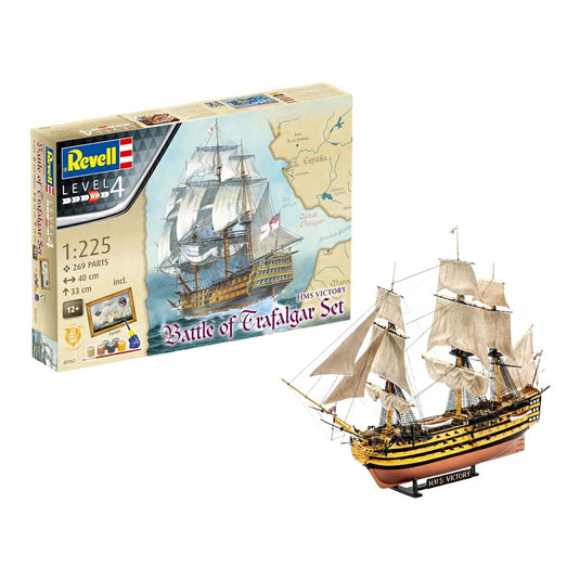 トラファルガーの海戦 HMS ヴィクトリー ギフトセット Battle of Trafalgar Set HMS Victory / Revell 1/225 飛行機模型