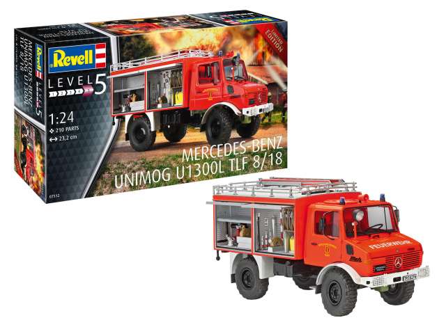 Mercedes-Benz Unimog U 1300 L TLF 818 レベル5 プラモデルキット/Revell 1/24模型