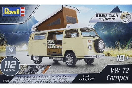 VWフォルクスワーゲン T2 Camper キャンパー easy click 組み立てプラモキット模型 カーモデル /Revell 1/24