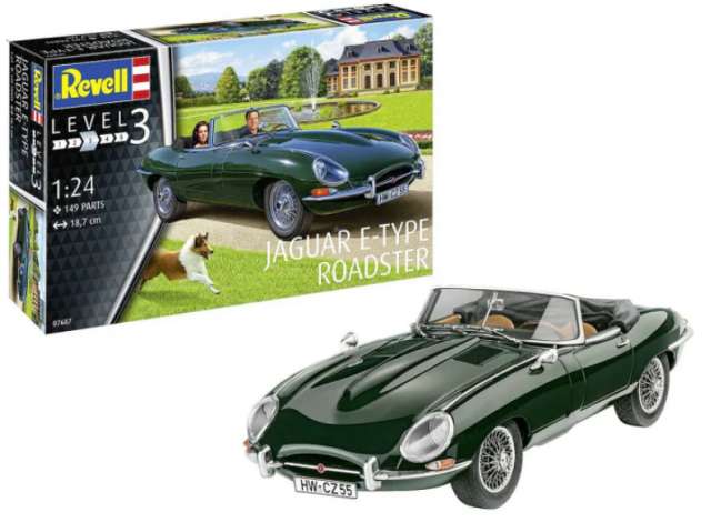 Jaguar Eタイプ ロードスター プラモデルキット/Revell 1/24模型