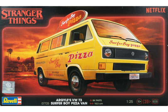 Stranger Things ストレンジャーシングス Surfer Boy VWフォルクスワーゲン T3 Pizza Van 組み立てプラモキット模型 カーモデル /Revell 1/25
