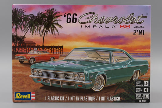 1966 Chevroletシボレー Impalaインパラ SS 396 2'N1 組み立てプラモキット模型 カーモデル /Revell 1/25