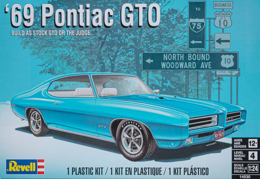 Pontiacポンティアック GTO 1969 2in1 Stock GTO or The Judge 組み立てプラモキット模型 カーモデル /Revell 1/24