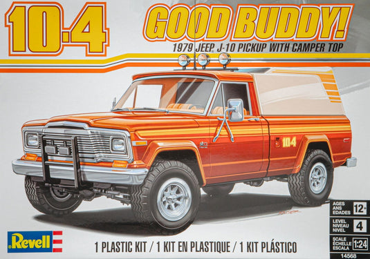 1979 Jeep J-10 Pickup with Camper Top 10-4 組み立てプラモキット模型 カーモデル /Revell 1/25