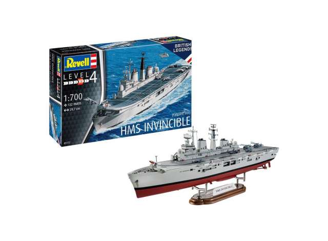 モデルセット HMS インヴィンシブル (フォークランド戦争) レベル4 プラモデルキット /Revell 1/700模型