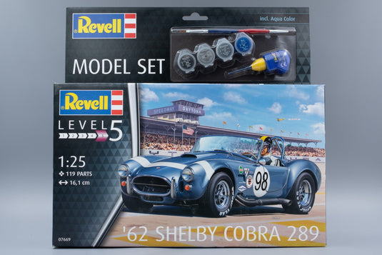 62 Shelby Cobra 289 シェルビーコブラ 塗料付き 組み立てプラモキット模型 カーモデル /Revell 1/25