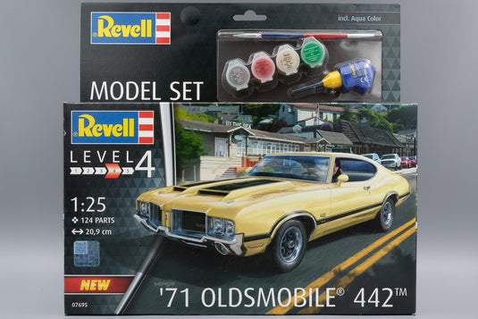 Oldsmobileオールズモビル 442 Coupe 1971 組み立てプラモキット模型 /Revellレベル 1/25