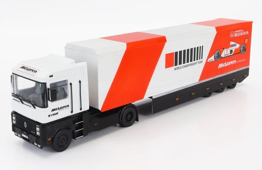 RENAULTルノー マグナム トランスポーター マクラーレンホンダ F1 1991 ホワイト BISARCA / EDICOLA 1/43 ミニカー