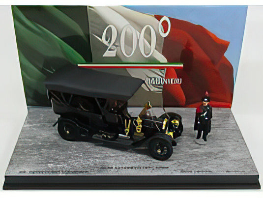 FIAT 60CV 200th ANNIVERSARY CARABINIERI WITH 2 FIGURES 1905 BLACK/Rio 1/43ミニカー
