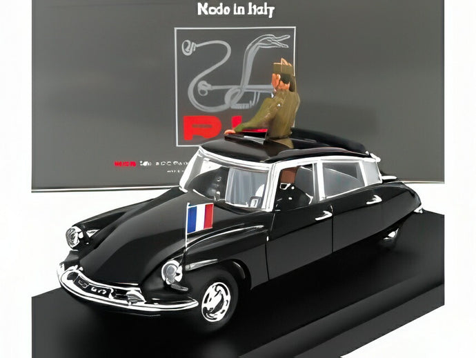 CITROEN DS19 カブリオレ ドゴール将軍/ドライバーフィギュア付 1960 ブラック/ Rio 1/43 ミニカー
