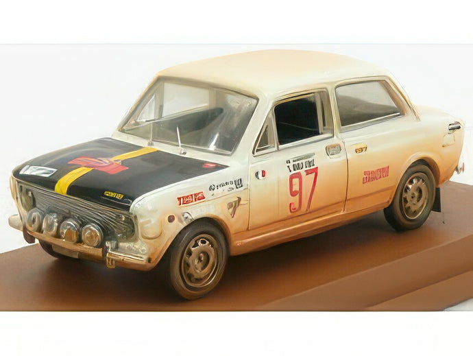FIAT 128 N 97 RALLY ISOLA D'ELBA 1972 M.AVENOSO P.DINUNZIO WHITE MUD/RIO-MODELS 1/43ミニカー
