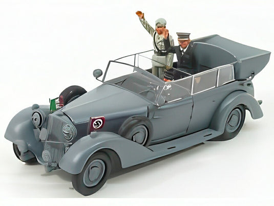 MERCEDES BENZ 770K ドイツ国防軍 ムッソリーニ/ヒトラー 1938 ミリタリーグレー/ Rio 1/43 ミニカー