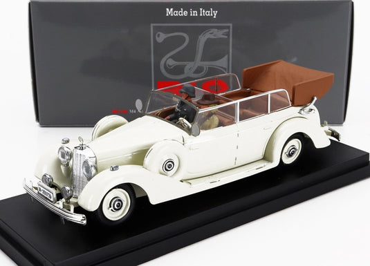 MERCEDES BENZメルセデスベンツ 770K カブリオレ 1938 フィギュア付 ホワイト / RIO-MODELS 1/43 ミニカー