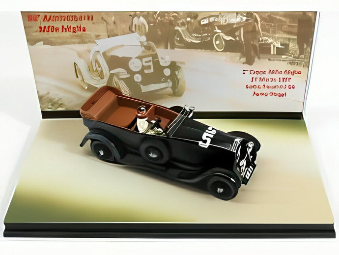 ISOTTA FRASCHINI TORPEDO 8A CABRIOLET N 5 ミッレミリア 1927 MAGGI MASERATI フィギュア付き ミッレミリア90周年記念 ブラック/ Rio 1/43 90台限定ミニカー