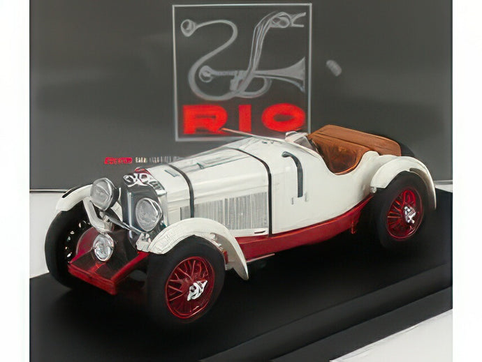 MERCEDES BENZ SSK 7.1L S6 SUPERCHARGED SPIDER TEAM V.TATARINOFF N 1 2nd 24h LE MANS 1931 B.IVANOSKI H.STOFFEL WHITE RED/RIO-MODELS 1/43ミニカー
