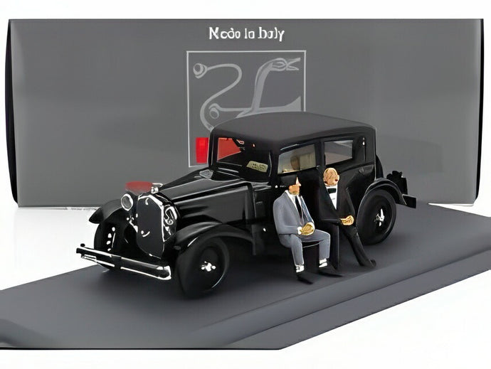 ALFA ROMEO 1750 6C WITH GABRIELE D'ANNUNZIO AND TAZIO NUVOLARI FIGURES 1932 ブラック/ Rio 1/43 ミニカー