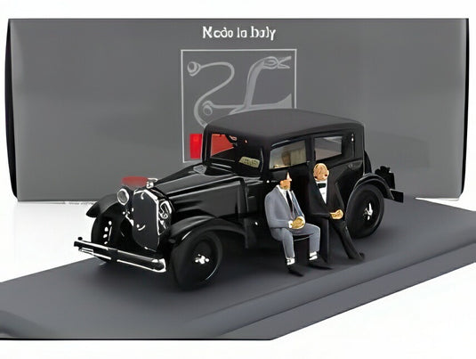 ALFA ROMEO 1750 6C WITH GABRIELE D'ANNUNZIO AND TAZIO NUVOLARI FIGURES 1932 ブラック/ Rio 1/43 ミニカー
