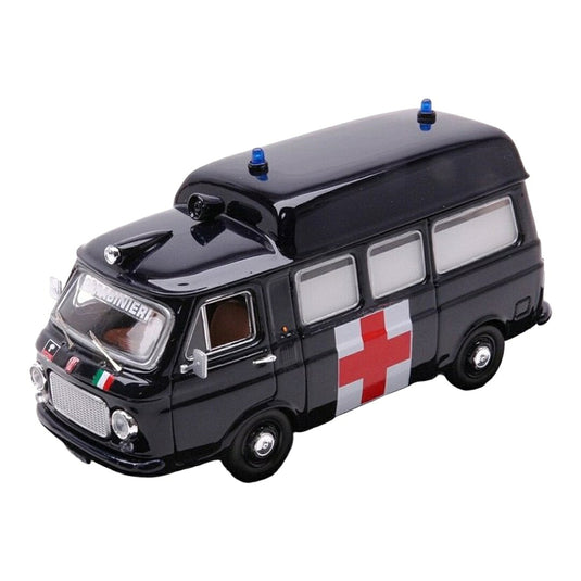 Fiatフィアット 238 アンブランザ カラビニエリ 1970 テットアルト ブラック / Rio 1/43 ミニカー