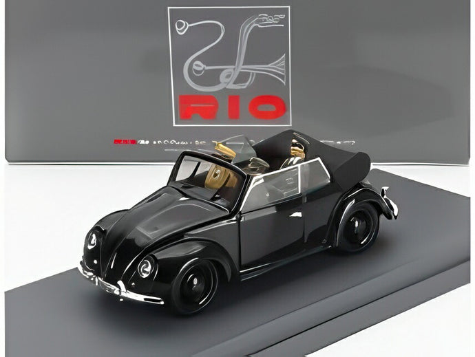 VOLKSWAGEN ビートル マッジオリノ カフェ カブリオレ オープン ヒトラー ヒムラー ドライバー付き 1939 ブラック/Rio 1/43ミニカー TVシリーズ