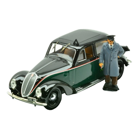 Fiatフィアット 1500 6C タクシー ローマ 1949 ブラック/グリーン タクシードライバーフィギュア付き / RIO 1/43 ミニカー