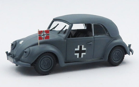 【予約】VOLKSWAGEN Beetle Kaefer Maggiolino カブリオレ クローズド ドイツ国防軍 1943 ミリタリーブルー / Rio 1/43 ミニカー
