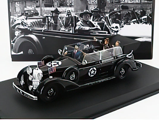MERCEDES BENZ 770K OPEN  AFTER WON WAR HITLER'S CAR WITH AMERICAN SENATORS  DACHAU GERMANY 25 MAY 1945 /Rio 1/43ミニカー