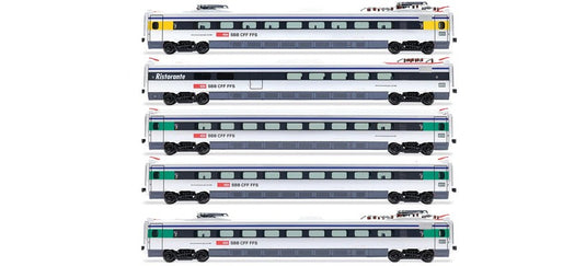 HOゲージ 客車 Rivarossi SBB ETR 470 中間車 5両セット Era V DC