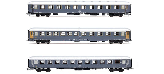 HOゲージ 鉄道模型 Rivarossi 3-piece set passenger car Express 234/235 FS Era IV DC
