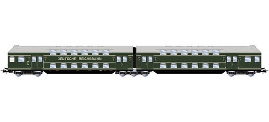 HOゲージ 鉄道模型 Rivarossi 2-piece double-decker unit DR Era III DC