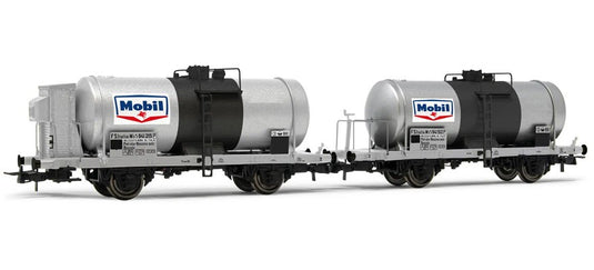 HOゲージ 鉄道模型 Rivarossi 2-piece set 2-axle tank wagons Mobil FS Era III DC