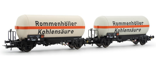HOゲージ 鉄道模型 Rivarossi 2-piece set 2-axle gas tank wagons DB Era IV DC