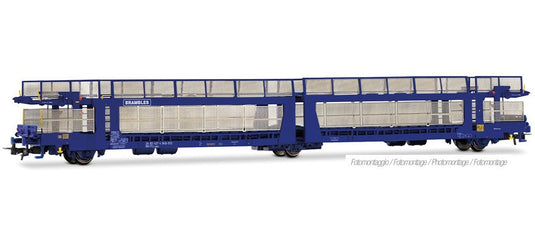HOゲージ 鉄道模型 貨車 Rivarossi リバロッシ FS 自動車運搬車 Laeks 63C BRAMBLES Era V DC