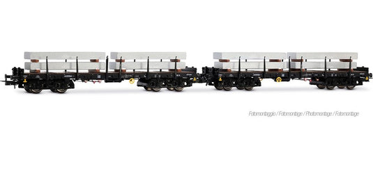 HOゲージ 貨車 Rivarossi DB Rmms型 ステークワゴン 2両セット Era IV DC