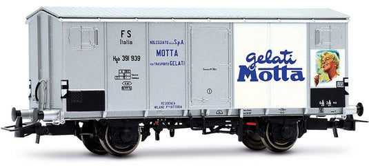 HOゲージ 貨車 Rivarossi FS 冷蔵貨車 Hgb Gelati Motta Era III DC