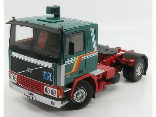 VOLVO F12 TRACTOR TRUCK 1977 GREEN RED/ROAD-KINGS 1/18ミニカー