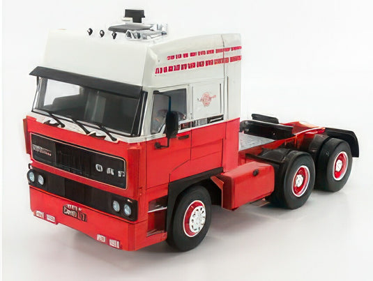 DAF 3600 SPACE CAB TRACTOR TRUCK 3ASSI 1986 RED WHITE/ROAD-KINGS 1/18ミニカー