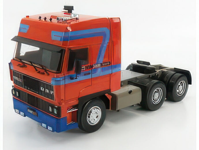 DAF 3600 SPACE CAB TRACTOR TRUCK 3ASSI 1986 ORANGE BLUE/ROAD-KINGS 1/18ミニカー