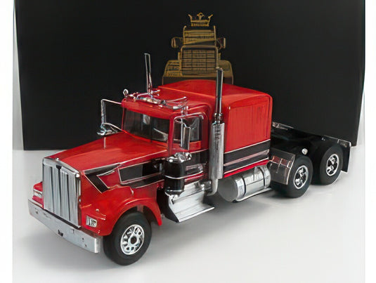 KENWORTH W900 TRACTOR TRUCK 3ASSI 1989 RED BLACK/ROAD-KINGS 1/18ミニカー