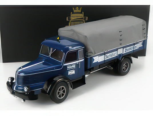 KRUPP TITAN SWL80 DACHSER TRUCK CANVAS TOP TELONATO 2ASSI 1950 DARK BLUE BLACK/ROAD-KINGS 1/18ミニカー