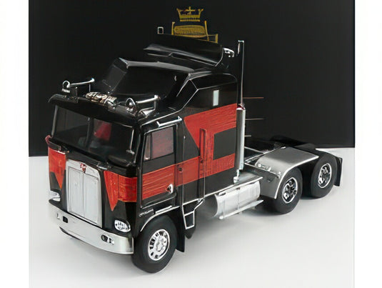 KENWORTH K100 AERODYNE TRACTOR TRUCK 3ASSI 1976 BLACK RED/ROAD-KINGS 1/18ミニカー