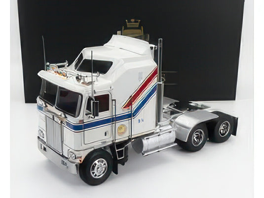 KENWORTH K100 AERODYNE TRACTOR TRUCK 3ASSI 1976 WHITE BLUE RED/ROAD-KINGS 1/18ミニカー