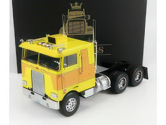 PETERBILT 352 PACEMAKER TRACTOR TRUCK 3ASSI 1979 YELLOW ORANGE/ROAD-KINGS 1/18ミニカー