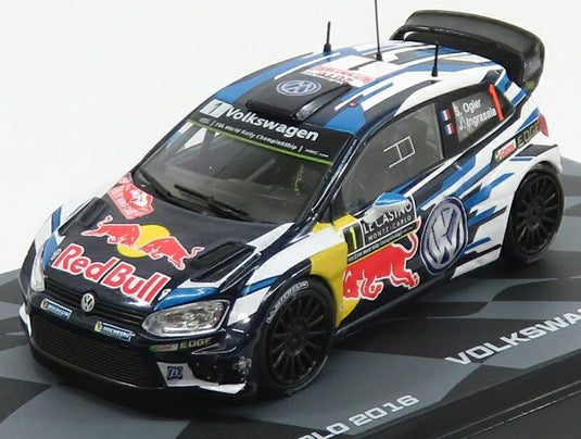 VOLKSWAGENフォルクスワーゲン ポロ WRC 優勝 モンテカルロ 2016 ホワイトブルー EAGLEMOSS-RALLY-MONTECARLO-COLLECTION / EDICOLA 1/43 ミニカー