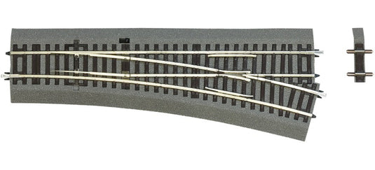 HOゲージ 鉄道模型 Roco Right turnout Wr15 with hand drive with bedding DC