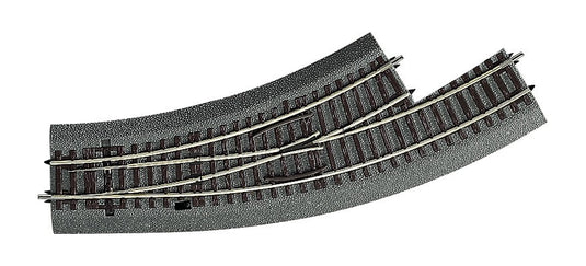 HOゲージ 鉄道模型線路 Roco Curved turnout left BWl2/3 manual drive with bedding DC