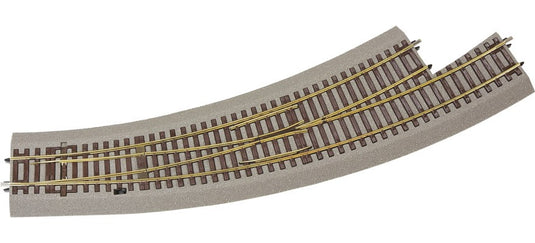 HOゲージ 鉄道模型 Roco BWl5/6 左カーブポイント 道床付 DC