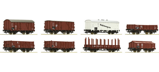 HOゲージ 鉄道模型 貨車 Roco ロコ DRG 8-piece set of freight cars DC