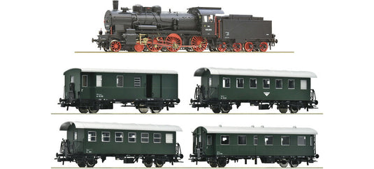 HOゲージ 鉄道模型 Roco ロコ OEBB 638.2692 5 piece set Steam locomotive with passenger train DC