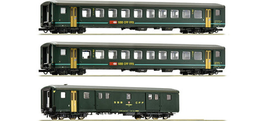 HOゲージ 鉄道模型 客車 Roco ロコ SBB IR 1617 carriage set Era IV DC
