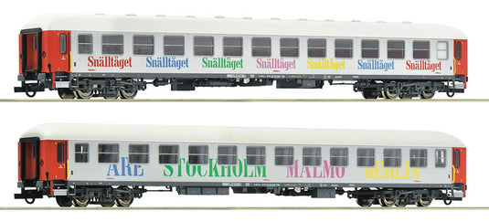 HOゲージ 客車 Roco ロコ Snaelltaeget 2 pcs Set Era VI DC Snaelltaeget passenger car